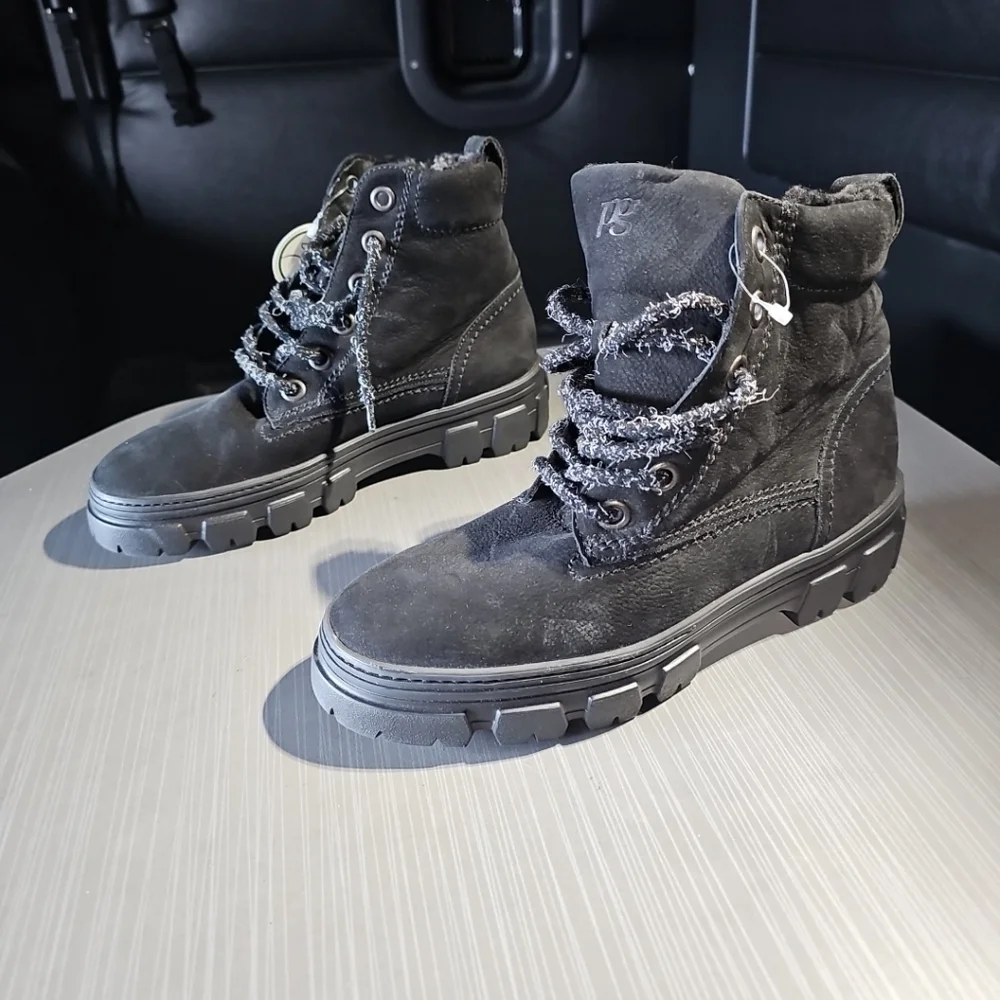Paul Green Joaquin Genuine Shearling Boot Black Women's UK 4 (US 6.5)‎ NWOB $550